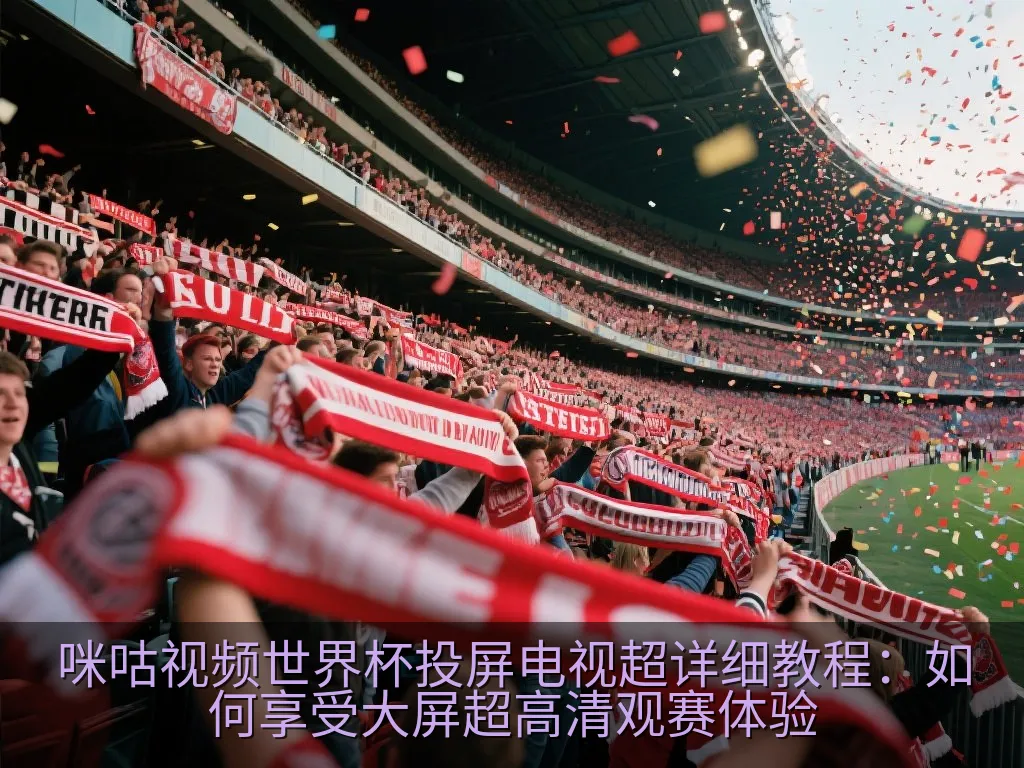 家庭客厅大屏幕电视播放绿茵场足球比赛的温馨观赛场景